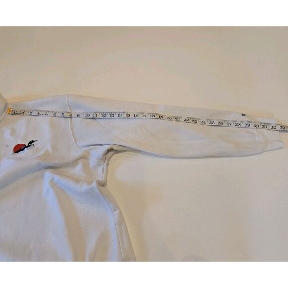 Blue 84 Holy Loon Lake Quarter Zip Pullover Women L White College Sweatshirt Use - Picture 7 of 8